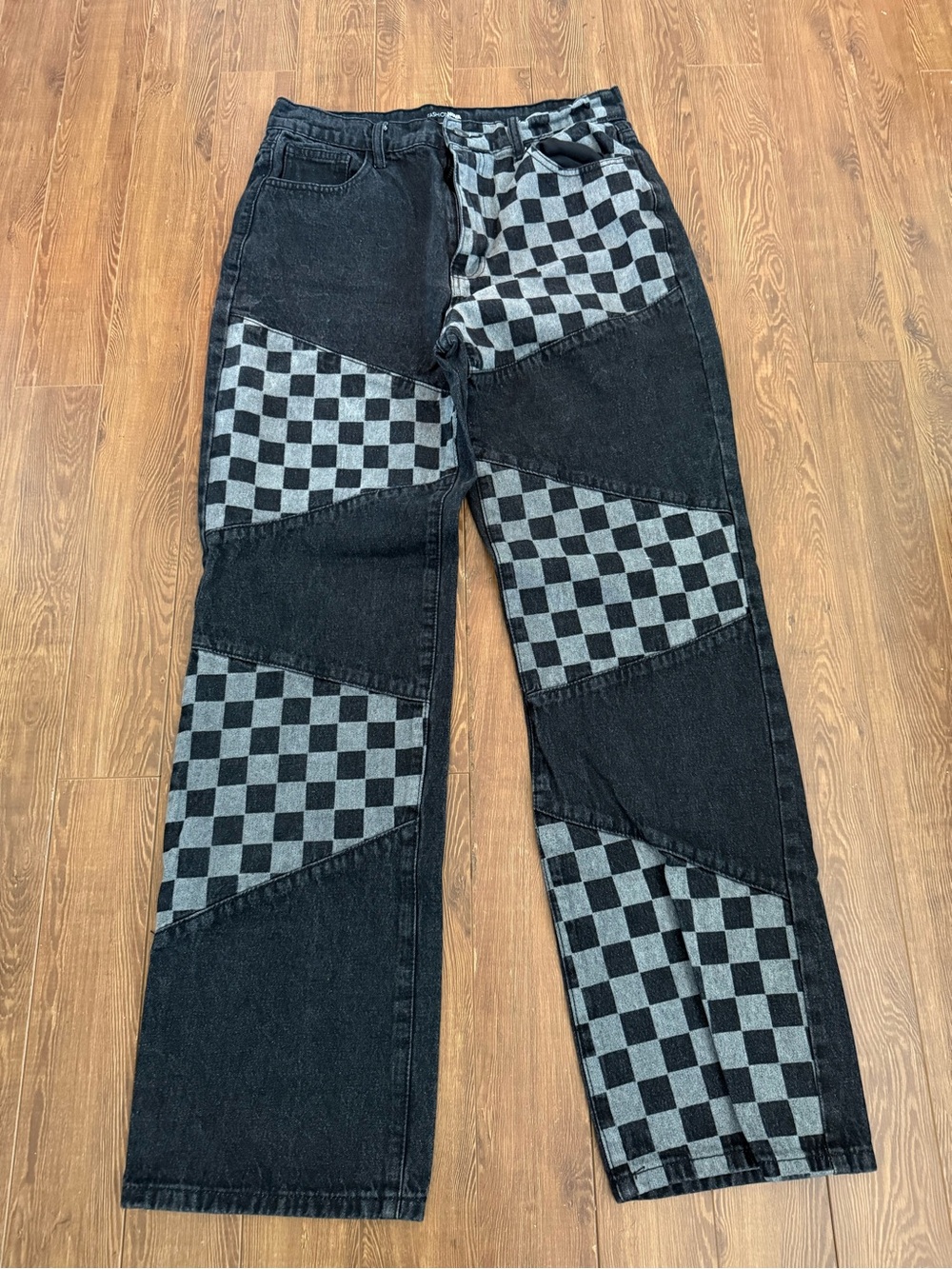 Fashion Nova checkered jeans